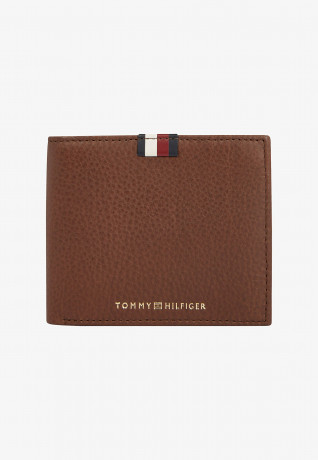 Tommy Hilfiger TH PREM LEA CC FLAP AND COIN Wallet dark chestnut TH PREM LEA CC FLAP AND COIN Бумажник темно-каштановый