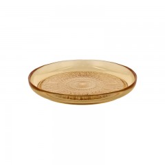 Bitz Bitz Kusintha - Glas amber Teller d: 25 cm Битц Кузинта - стеклянная янтарная тарелка д: 25 см