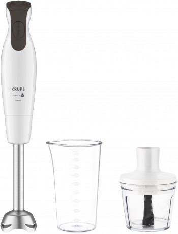 Krups Krups Stabmixer HZ5521 Perfect Mix 6000, 600 W, 4 Klingen, Edelstahlmixstab, Zubehor-Set: Messbecher, Zerkleinerer  Ручной блендер Krups HZ5521 Perfect Mix 6000, 600 Вт, 4 лезвия, палочка для смешивания из нержавеющей стали, набор аксессуаров: мерны