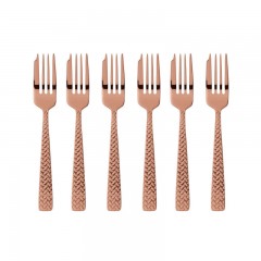 Sambonet Sambonet Cortina - Edelstahl / PVD Kupfer Kuchengabel Set 6-tlg. Sambonet Cortina - набор вилок для торта из нержавеющей стали / меди с PVD-покрытием, 6 шт.