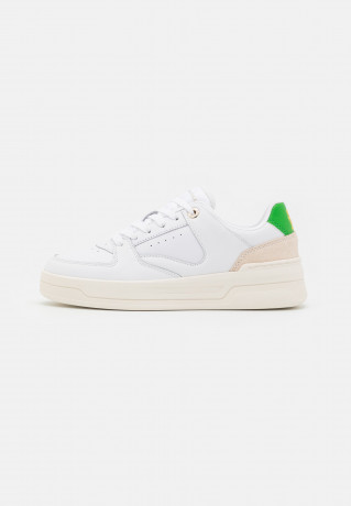 Tommy Hilfiger BASKET  Trainers white/galvanicgreen КОРЗИНА кроссовки белый/гальванический зеленый