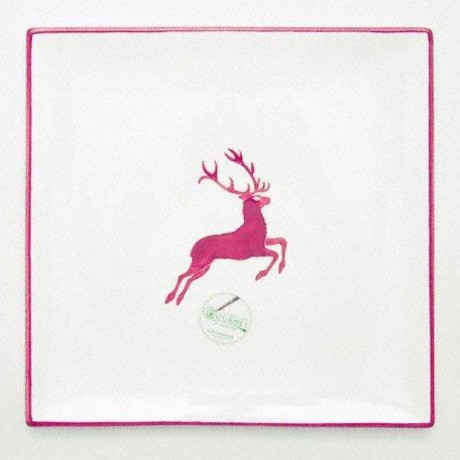 Gmundner Keramik Gmundner Keramik Bordeauxroter Hirsch Platzteller eckig 31x31x2,8 cm Подложка Gmundner керамическая бордо из благородного оленя квадратная 31x31x2,8 см