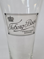 Бокал для пива винтажный Tuborg Beer, стекло, 18 x 8 см, Германия, 1960-70гг.