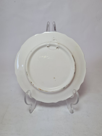 Тарелка декоративная винтажная Keramik Wandteller, белая керамика с ярким рисунком фруктов, ручная работа, 15 x 2 см, Германия, 1960-70гг.