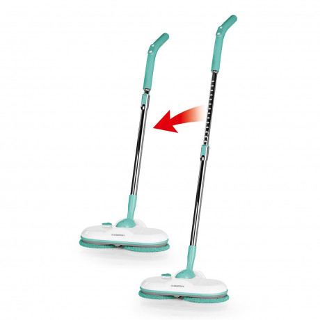 CLEANmaxx CLEANmaxx Akku-Wischmopp Akku-Spray-Mopp, 30 W, 360° Rotation turkis/weiss  Беспроводная швабра CLEANmaxx, беспроводная швабра с распылителем, 30 Вт, вращение на 360°, бирюзовый/белый