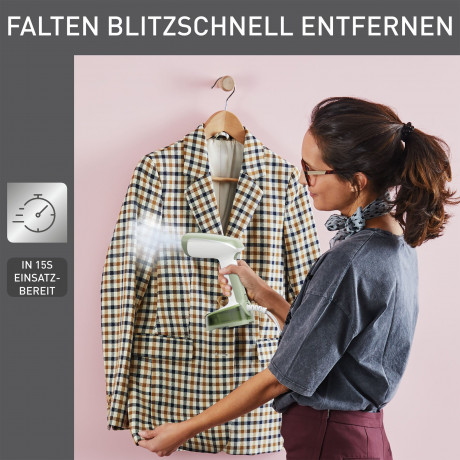 Tefal Tefal Dampfburste DT3053, Access Steam Pocket, 1300 W, ultrakompaktes Design, abklappbaren Bugelkopf, 15 Sek. Aufheizzeit Паровая щетка Tefal DT3053, Access Steam Pocket, 1300 Вт, ультракомпактная конструкция, складная носовая головка, время нагрев