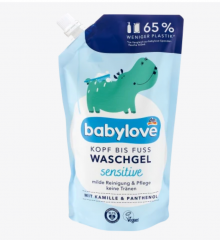 babylove Baby Kopf bis Fub Waschgel Nachfullpack, 500 ml Сменный блок геля для мытья малышей «От головы до ног», 500 мл, 500 мл