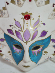 Маска винтажная Venicia Im Stil, гипс, 14 x 15 см, Германия, 1960-70гг.