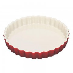 Le Creuset Le Creuset  'Poterie Tarte-Form' Tarte-Form Kirschrot 28 cm / 2,1 L Le Creuset "Poterie Tarte-Form" Форма для тарталеток вишнево-красная 28 см / 2,1 л