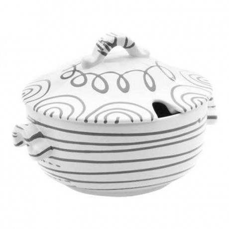 Gmundner Keramik Gmundner Keramik Graugeflammt Suppentopf glatt 2 L / h: 18 cm Gmundner керамическая серая кастрюля для супа с пламенем, гладкая, 2 л / высота: 18 см