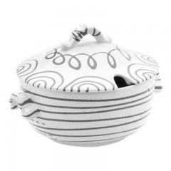 Gmundner Keramik Gmundner Keramik Graugeflammt Suppentopf glatt 2 L / h: 18 cm Gmundner керамическая серая кастрюля для супа с пламенем, гладкая, 2 л / высота: 18 см