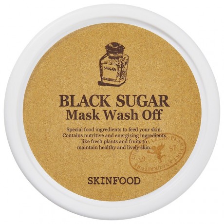 SKINFOOD Black Sugar Mask Wash Off  Смываемая маска с черным сахаром