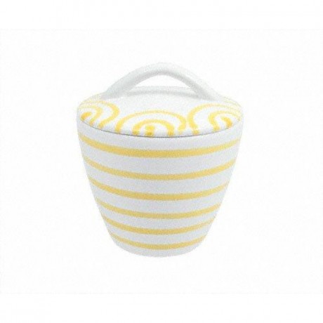 Gmundner Keramik Gmundner Keramik Gelbgeflammt Zuckerdose Gourmet d: 9 cm / h: 10,5 cm Керамическая сахарница Gmundner с желтым пламенем для гурманов d: 9 см / высота: 10,5 см