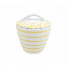 Gmundner Keramik Gmundner Keramik Gelbgeflammt Zuckerdose Gourmet d: 9 cm / h: 10,5 cm Керамическая сахарница Gmundner с желтым пламенем для гурманов d: 9 см / высота: 10,5 см