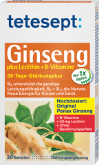 tetesept Женьшень + B-Витаминe + Лецитин Таблетки, 30 шт