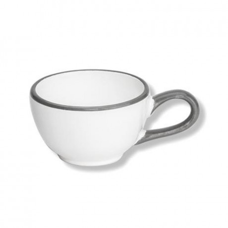 Gmundner Keramik Gmundner Keramik Grauer Rand Mokka-Obertasse Classic 0,06 L Gmundner Керамическая чашка для мокко с серым ободком Classic 0,06 л
