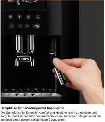 Krups Krups Kaffeevollautomat Arabica mit Milchaufschaumduse 1450 Watt + Reinigungs- und Pflegeset, Direktwahltasten fur Espresso und Kaffee, 1,7L, 2-Tassen-Funktion  Полностью автоматическая кофемашина Krups Арабика с насадкой для вспенивания молока 1450