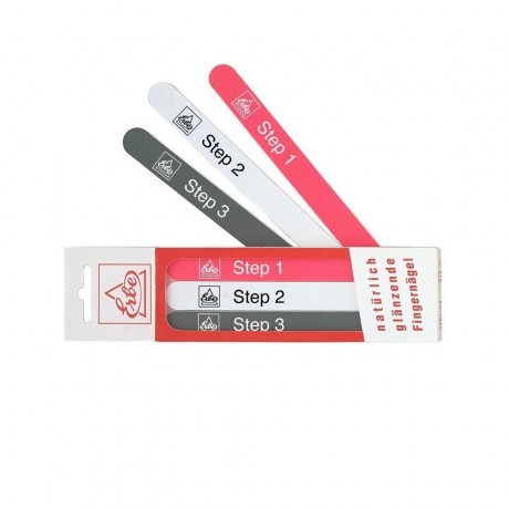 Becker Manicure (Бекер Маникюр) Nagelfeilen Пилочка для ногтей 3-Stufen Polier-Set Silk-Shine, 14,5 см / 1 шт.