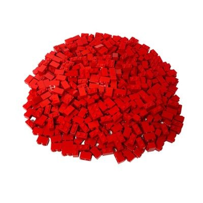 LEGO LEGO 1x2 Steine Rot - 500 Stuck - red brick 3004 LEGO 1x2 кирпичи красные - 500 штук - красный кирпич 3004