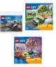 LEGO City 3er Set: 30589 Go-Kart-Fahrer - Polybag + 60353 Tierrettungsmissionen + 60355 City Detektivmissionen der Wasserpolizei Городской набор из 3 предметов: 30589 Водитель картинга — полиэтиленовый пакет + 60353 миссии по спасению животных + 60355 дет