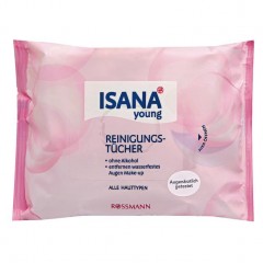ISANA Young reinigungsstucher Очищающие салфетки для всех типов кожи 25 шт.