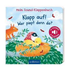 arsEdition Verlag Mein Sound-Klappenbuch: Klapp auf! Wer piept denn da? Моя звуковая книжечка: Открой! Кто это пищит?