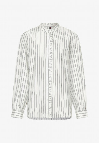 Tommy Hilfiger Button-down blouse pinstripe ecru stp Блузка на пуговицах тонкая полоска экрю стп