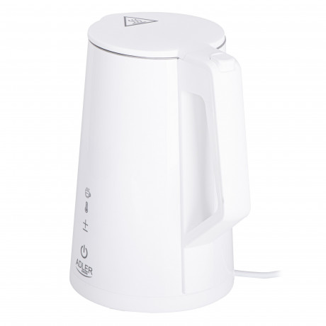 JUNG JUNG Wasserkocher ADLER AD1345W Wasserkocher mit Temperatureinstellung Digital kettle, 1.7 l, 2200 W, LED Touch Display Digital, 2200W, Edelstahl Kocher Cool Touch Kettle  Чайник JUNG Чайник ADLER AD1345W с регулировкой температуры Цифровой чайник, 1