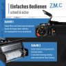 ZMC ZMC Gaskocher PREMIUM 2 Flammig Campingkocher Outdoor Gaskocher + 8x Gaskartuschen, (Doppel Kartuschenkocher Gasherd Kochfeld mit Piezozundung Warmeleistung: 2,0KW), Butan Gas 227g Gaskocher Outdoor Camping Gas Kocher Herd Butangas  Газовая плита ZMC 