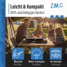 ZMC ZMC Gaskocher PREMIUM 2 Flammig Campingkocher Outdoor Gaskocher + 8x Gaskartuschen, (Doppel Kartuschenkocher Gasherd Kochfeld mit Piezozundung Warmeleistung: 2,0KW), Butan Gas 227g Gaskocher Outdoor Camping Gas Kocher Herd Butangas  Газовая плита ZMC 