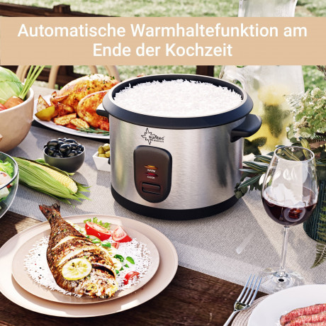 Suntec Wellness Suntec Wellness Reiskocher RKO-9974 THUY-DENISE, 400,00 W, Dampfgarer, Multikocher mit Warmhaltefunktion, Messbecher  Reiskelle  Рисоварка Suntec Wellness RKO-9974 THUY-DENISE, 400,00 Вт, пароварка, мультиварка с функцией подогрева, мерный