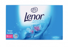 Lenor Trockentucher 5stk Ленор Ароматизирующие салфетки для сушильной машины, "Апрельская свежесть",  5 упаковок х 34 штуки (170 шт)