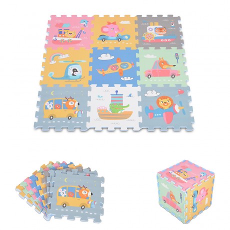 MONI Puzzlematte 9 teilig Teilegrosse 31 x 31 cm EVA-Schaum Puzzlematten Коврик-пазл 9 штук Размер 31 x 31 см Коврики-пазлы из пеноматериала EVA