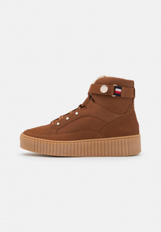 Tommy Hilfiger LACE UP Winter boots natural cognac LACE UP Зимние сапоги натуральный коньяк