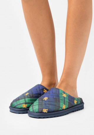 Tommy Hilfiger QUILTED Slippers dark blue СТЕГАНЫЕ Тапочки темно-синий