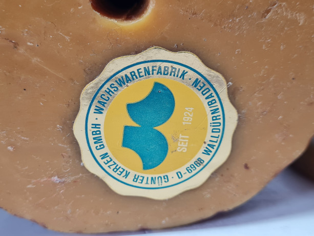 Gunter, Wachs Waren Fabrik Декоративная свеча "Влюбленная пара в лесу", 23 x 12,5 см, Германия, 1960-70гг.