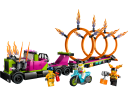 Lego Stunttruck mit Feuerreifen-Challenge Трюковый грузовик с огненной шиной