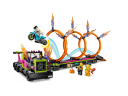 Lego Stunttruck mit Feuerreifen-Challenge Трюковый грузовик с огненной шиной