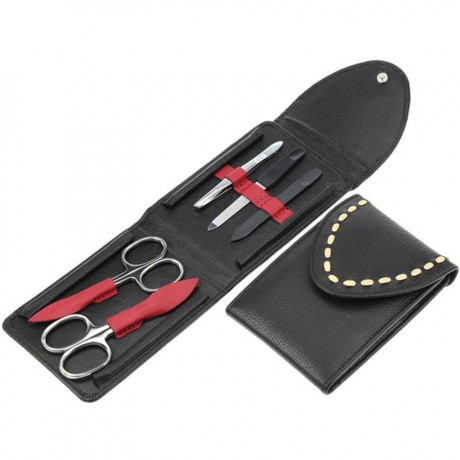 Hans Kniebes Manicure-Etui, Vollrindleder, 110 x 80 mm  Маникюрный футляр, натуральная кожа, 110 x 80 мм.