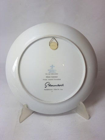 Furstenberg Декоративная номерная тарелка №3260 из коллекции четыре сезона "Лето", 24 x 2,5 см, Германия, 1960-70гг.