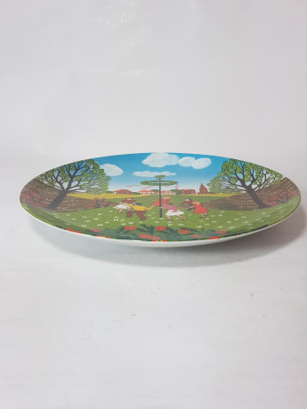 Furstenberg Декоративная номерная тарелка №3260 из коллекции четыре сезона "Лето", 24 x 2,5 см, Германия, 1960-70гг.