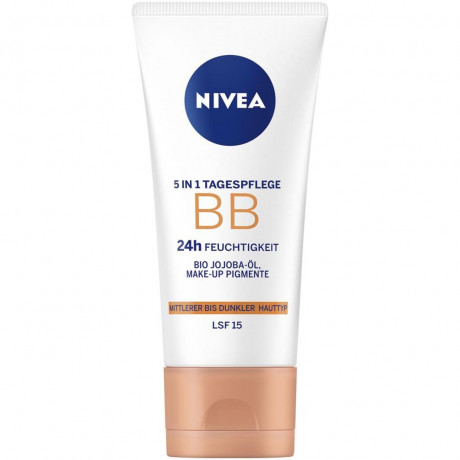 Nivea BB Cream 5 in 1 Blemish Balm bis dunkler Hauttyp BB крем 5 в 1 Бальзам против несовершенств