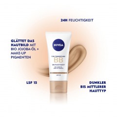 Nivea BB Cream 5 in 1 Blemish Balm bis dunkler Hauttyp  BB крем 5 в 1 Бальзам против несовершенств