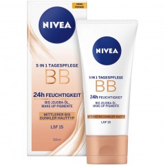 Nivea BB Cream 5 in 1 Blemish Balm bis dunkler Hauttyp  BB крем 5 в 1 Бальзам против несовершенств