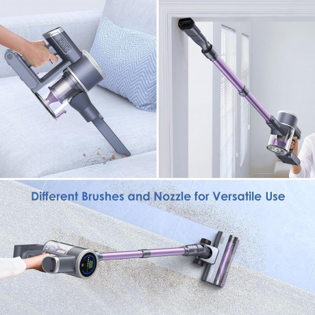 lubluelu lubluelu Akku-Hand-und Stielstaubsauger, 255,00 W, Beutellos, 62dB Ultraleise Anti-Verwicklung VD-VC2206-EU,Akkustaubsauger Kabellos  Беспроводной ручной пылесос lubluelu, 255,00 Вт, без мешка, бесшумный, 62 дБ, с защитой от спутывания VD-VC2206-