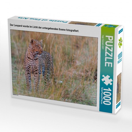 CALVENDO Puzzle CALVENDO Puzzle Der Leopard wurde im Licht der untergehenden Sonne fotografiert. Пазл CALVENDO Puzzle Леопард был сфотографирован в свете заходящего солнца.