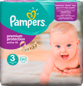 Pampers Active Fit Подгузники Размер 3 Midi 4-9 kg, 31 шт