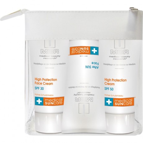 MBR Medical Beauty Research Medical Sun Care Sun Guide Set, High Protection Face Cream Крем SPF30 50 мл + High Protection Cream Крем Солнцезащитный крем SPF50 50 мл + After Sun Face 50 мл / 1 шт.