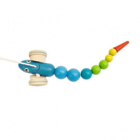 PLANTOYS Push+Pull Nachziehtier Schlange Nachziehspielzeug Игрушка «тяни-толкай-тяни-вдоль змеи»