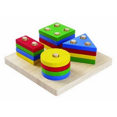 PLANTOYS Lernspiel Sortierbrett geometrische Formen Lernspiele Образовательная игра сортировка геометрических фигур развивающие игры
